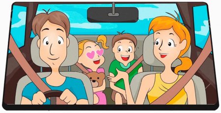Семья в автомобиле