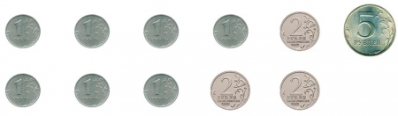 Какими монетами можно заплатить 7 рублей?