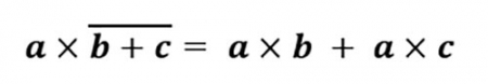 Формула распределительного свойства умножения