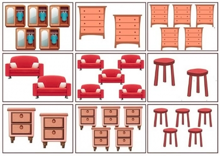 Сколько мебели на картинках?