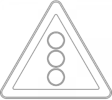 Раскраска Знак "Светофорное регулирование"