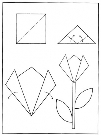 Схема изготовление цветка из бумаги