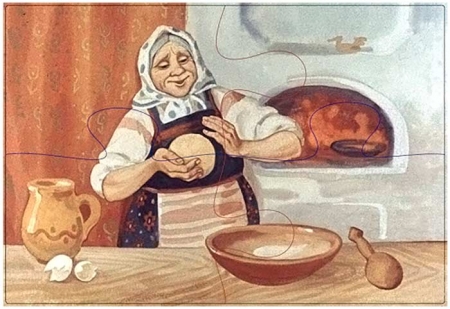 Пазл "Бабушка готовит"