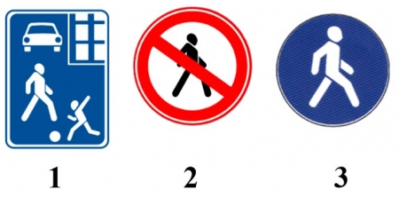 Какой из знаков запрещает движение пешеходов?