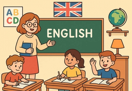      "English"   